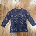 Etcetera Anthropologie Fun knit  Laser Cut Sweater Multicolor Size  XS 1618 Photo 10