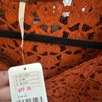 Rust Orange Crochet Dress Free People. NWT Size 6 Photo 2