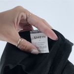 SheIn Women's Black Solid Cut Out Shoulder Ribbed Knit Tank Top Size Small Photo 2