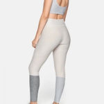 Outdoor Voices  Size Small Color Block Leggings Oatmeal Gray Photo 1