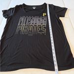 MLB Pittsburgh Pirates Campus Life Womens Large Black Fitted Short Sleeve Shirt Black Photo 8