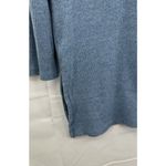 J. JILL Hooded Ribbed Knit Tunic Sweater Long Sleeve in Blue Large Comfortable Photo 2