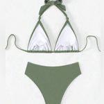 SheIn Green Halter Bikini Set XL Photo 1