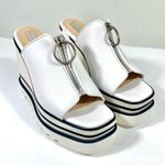 Stella McCartney Sneakelyse Platform Wedge Zip Slide Sandals White Size 40.5 EU Photo 8