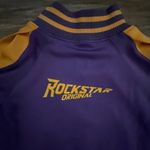 Rockstar Original Jacket size Small women’s purple and yellow cold shoulder Photo 9