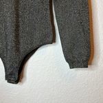 VICI  Sparkly Gray Long Sleeve Bodysuit Sz small Photo 2