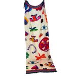 Tory Burch lucky charm motif printed wrap scarf Photo 1