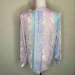 Stuart Lang Pastel 90s Sheer Blouse Sz 6 Pink Photo 1