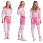 Love Shack Fancy Etty Jogger in Bubblegum Pink Ombre Photo 1