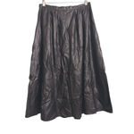 Yumi Kim  Berry Blast Skirt Midi Black Vegan Leather Pockets M New Photo 2