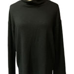 Karen Kane On The Town Black Ribbed Turtleneck Hi-Low Sweater Oversized Size S Photo 0