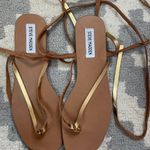 Steve Madden Metallic Gold Wrap Sandals Photo 2