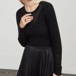 BCBGMAXAZRIA ππ Reeve Sheer Jersey Top ~ Black Photo 0