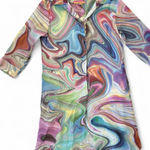 Vilagallo Multicolor Swirl Shirt Dress – Size 38 – $248 Retail Red Photo 0