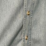 Infinity Fashions Vintage Denim Shirt Embroidered Western Long Sleeve Large Blue Photo 5