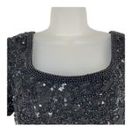 Oleg Cassini  Women’s Silk Black Cocktail Evenings Beaded Dress Sz 6 Photo 3