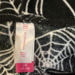 No Boundaries Black with White Spider & Web Print Soft Fleece Jr Size L (11-13) Photo 4