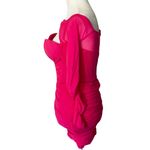 superdown  Ash Mini Dress in Hot Pink XSmall New Womens Cocktail long sleeve Photo 5