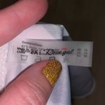 Rose Gal white leaf print bikini swimsuit bottom Size 2X Photo 2