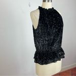 Ramy Brook  Black Bobbi Burn-Out Peplum Tank Photo 2