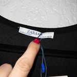 ZARA NWT  Black Color Block Balloon Sleeve Mini Dress Size Medium Photo 6