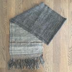 Anthropologie Vintage Wool Angora Blend Scarf in Grey 80" long Photo 2