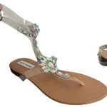Steve Madden  Charm Rhinestone Embellished‎ Thong Sandal Clear Strap Size 7.5 Photo 7