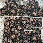 H&M  Black and Pink floral Long Sleeve bell ruffle Retro style Dress Size 14 Photo 6