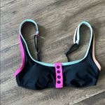 Hula Honey |Black Bikini Top with Colorful details sz Small Photo 0