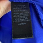 EXPRESS Elite Stretch Royal Blue Fitted Preppy Short Sleeve Button Up Shirt Photo 4