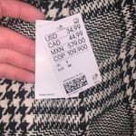 H&M NWT Tweed Houndstooth Plaid High Waist Coquette Dress Shorts Black White 2 Photo 9