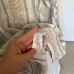 Faherty Beach Days Linen Luciano Stripe Tunic Dress Stripe V Neck Blue Size M Photo 3