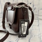 Armani Exchange Brown saddle messenger Crossbody Bag – AX Logo Clasp, NWT Photo 4