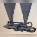 L'Amorae Women’s Sexy Plunging‎ Neck Tie Backless Bodysuit Swimsuit Size M Gray Size M Photo 4