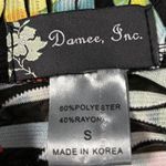 Share Damee Tunic Size Small Blue Black Semi Sheer Ruffle Sleeve Button Front Ab Photo 3