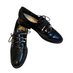 Coliac Black Patent Leather Embellished Lace Up Oxfords, Sz Eu 37 Photo 0