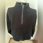 American Eagle  black quarter zip fleece pullover size Small Photo 9