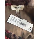 L'Agence NWT L’ Agence Fernanda Pleated Midi Skirt Dark Red Floral Size 10 Photo 6