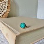 Boutique “Dixie” Southwestern Blue Turquoise Silver Ring 6.5 Cowgirl Maximalist Photo 5