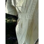 VTG 1950 Style Pastel Yellow Cotton Midi Day Dress Sz7 Tight Waist USA Bat Sleev Size 6 Photo 12