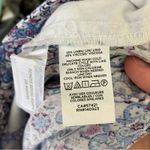 Loft Linen Blend Brocade Blue White Purple Wide Leg Pants Womens XS Photo 3