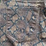 L'Agence L’AGENCE Margot High Rise Cropped Skinny Python Snake Print Jeans Brown 25 NWOT Photo 12