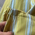 Alembika Striped Wide Leg High Waist Butter Yellow White Pants Size 4 Gold Size L Photo 11