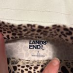 Lands' End  Leopard Animal Print Womens Top Small Mock Turtle Neck Shirt Brown Photo 2