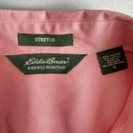 Eddie Bauer 3/4 Sleeve Button Up Shirt Blouse Top Sz SM Wrinkle Resistant Peach Photo 8