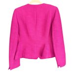 Evan Picone Hot Pink Cropped Blazer Jacket Textured Tweed Everyday Photo 5