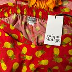 Unique Vintage Red Pineapple SideTie Skort Wrap NWT | MEDIUM | Photo 5
