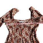Faithfull the Brand Faithful The Brand Naline Mini Dress in Burgundy Sable Paisley- size 6 Photo 8