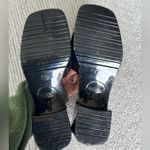 Mad love  Shiny Black Block Heel Slides Sandals Size 9 Photo 2