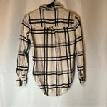 American Eagle Outfitters Plaid Button Down Flannel Shirt - Black and White Photo 1